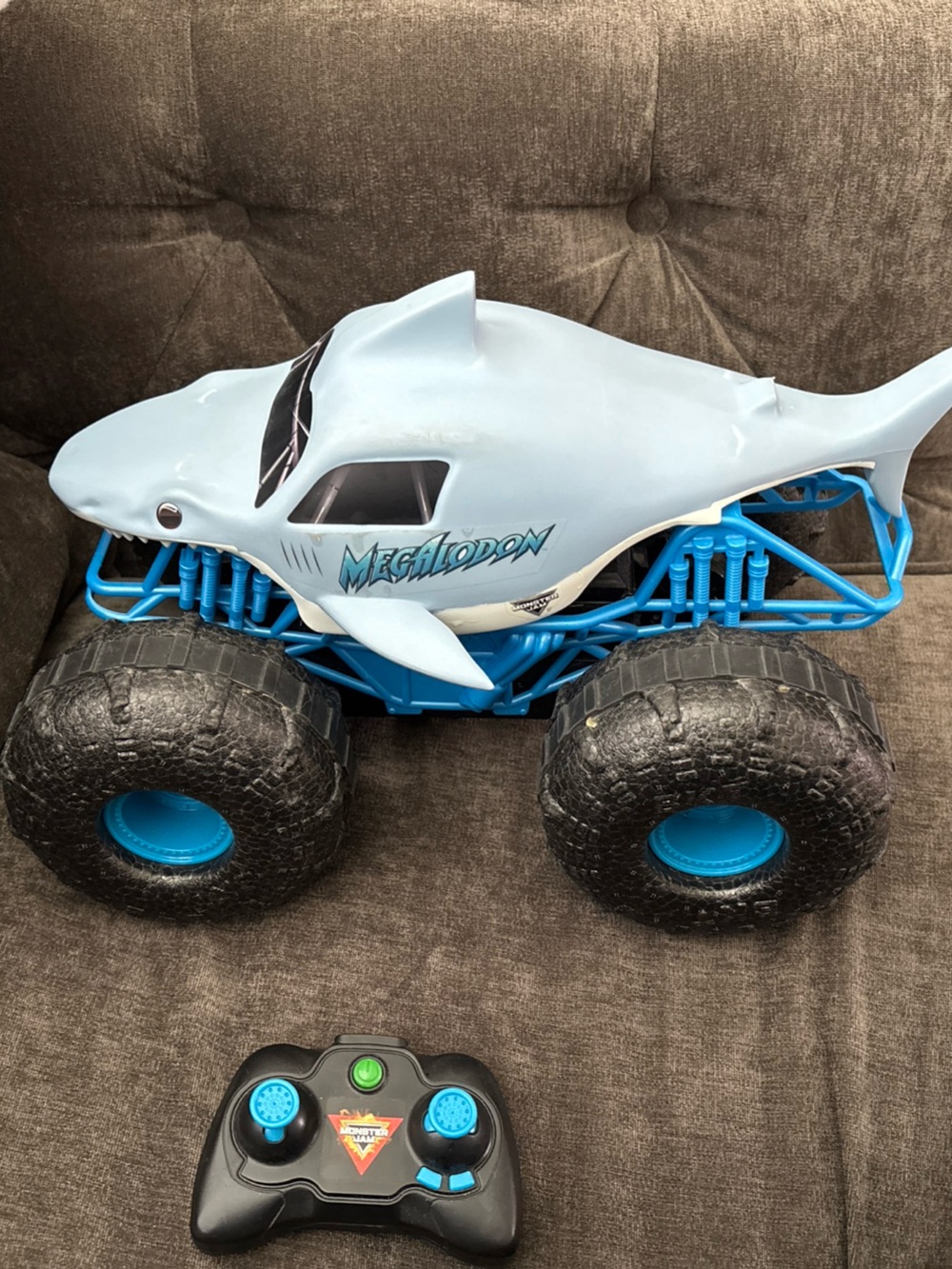 Shark Monster Truck RC Toy - Light Blue